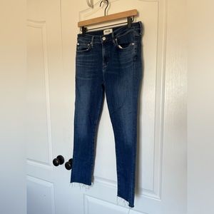 Agolde Sophie women’s size 29 high rise skinny raw hem